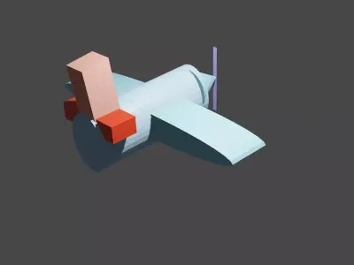 plane animation Free 3D model