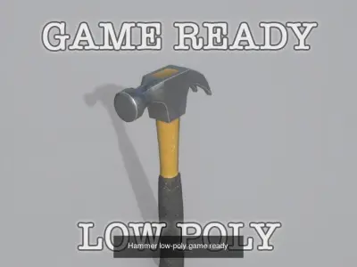 Game Ready Tools PBR Low Poly shovel 3D Model Pack