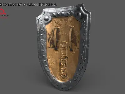 ANCIENT EGYPTIAN WAR SHIELD 3D MODEL Low-poly 3D model get