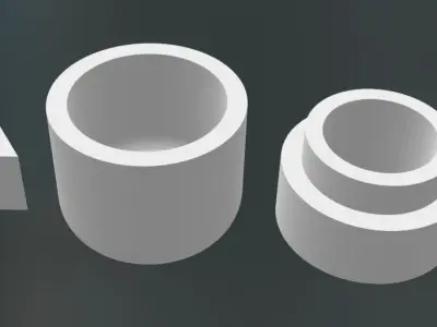 BEACON two cylinders and arrow 3D print model