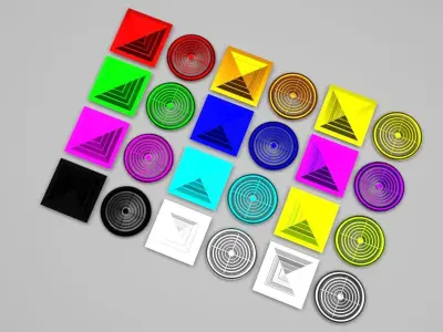 Metal Ventilation Systems Set 3D model