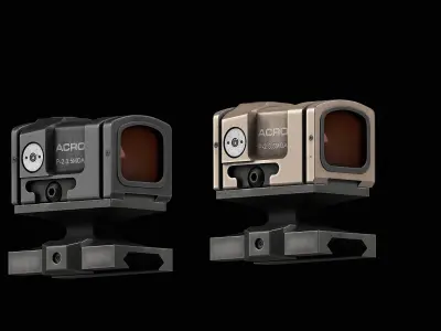 Aimpoint ACRO P2 Advanced Compact Reflex Optic Low-poly 3D model