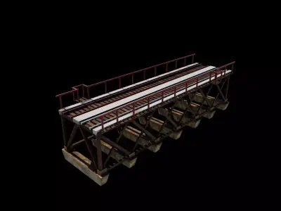 Truss Bridge 3D model by ahammodullah
