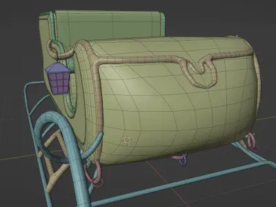Santas Sleigh Free 3D model