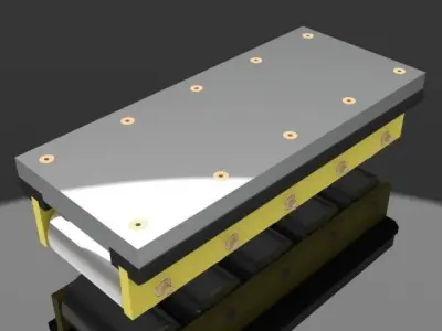 Roller conveyor belt with two rollers Free 3D model