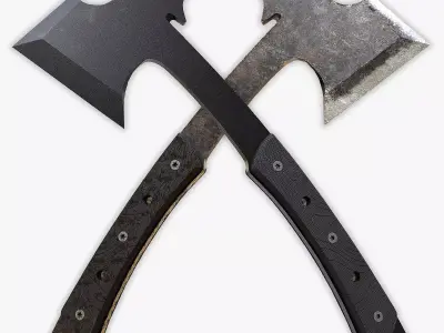 Tech Axe Low-poly 3D model