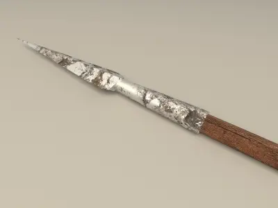 medieval spear 3D model