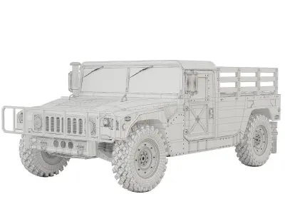 Humvee Military M998 3D model