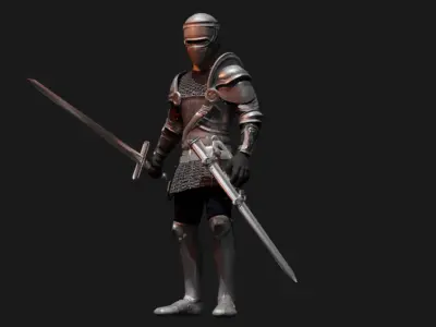 3D Character - Knight Low-poly 3D model