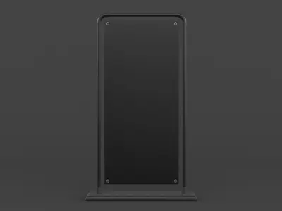 Billboard sign stand 3D model