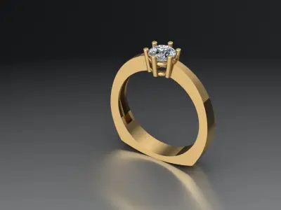 5mm gem ring Free 3D model