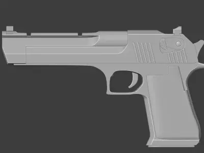 DESERT EAGLE Low-poly 3D model 8
