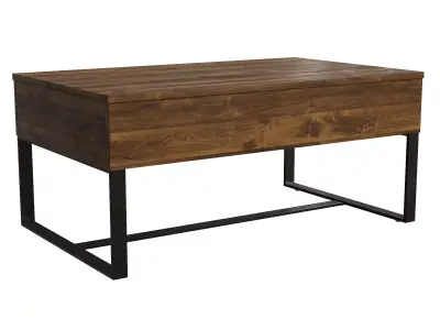 Dark Oak Lift Up Coffee Table Low-poly 3D model