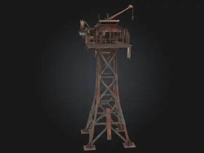 Rusty Watchtower  Sentinel of a Forgotten Era 3D model