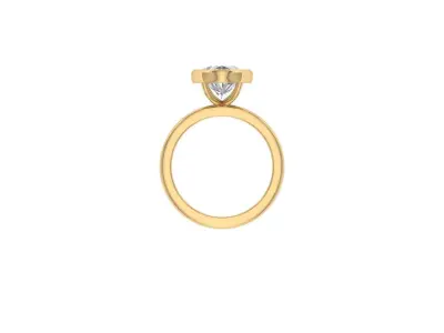 Oval Solitaire Ring  3D print model purchase