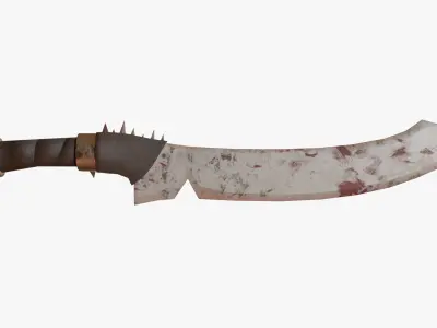 Post-Apocalyptic Machete Low-poly 3D model purchase