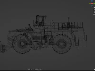 WA1200-6 bulldozer Low-poly 3D model