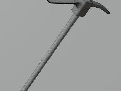 Realistic Pickaxe 3D model