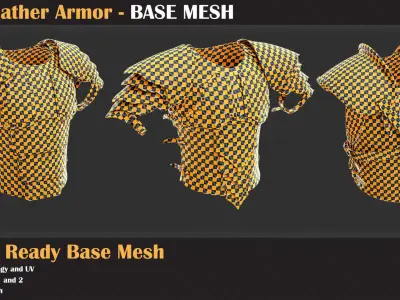20 Leather Armor BASE MESH - VOL 15   3D model