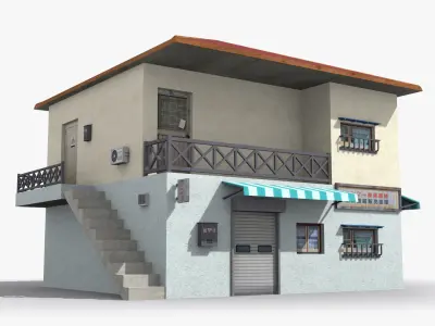 Japanese House x25 Low-poly 3D model purchase