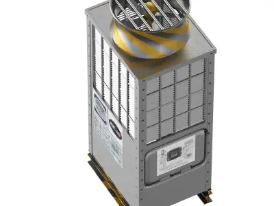 Rooftop Unit Low-poly 3D model purchase