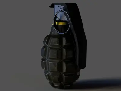 Grenade Low-poly 3D model 4