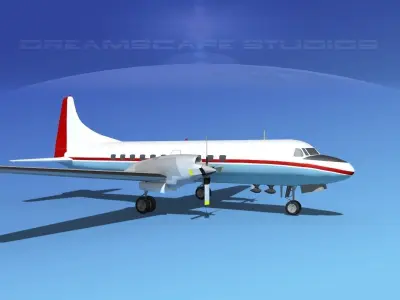Convair CV-580 Sea Air Motive 3D model