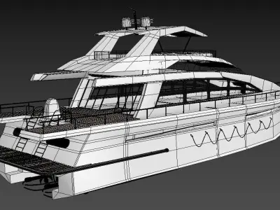 cruise ship 3D model 3D model