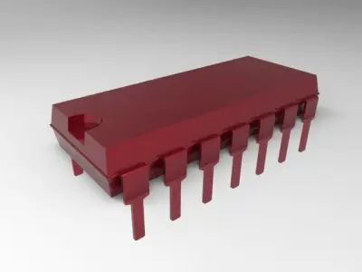 3d model of chip 14 feet 3D print model