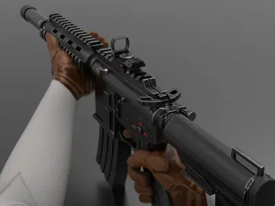 m416 Gun Fps - Tps Low-poly 3D model