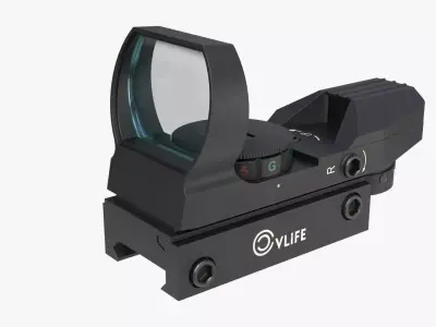 Reflex CVlife Red dot sight Low-poly 3D model