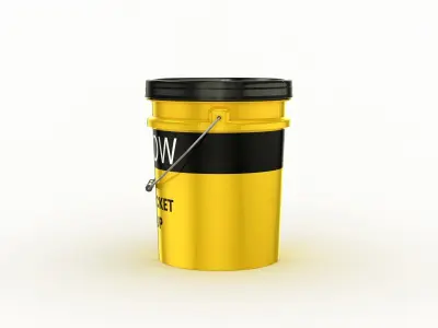 Plastic Paint Bucket Mockup 3D model