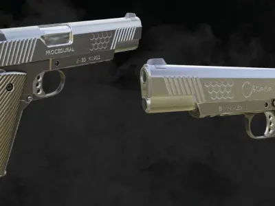 M1911 Pistol - Blender cycles 3D model