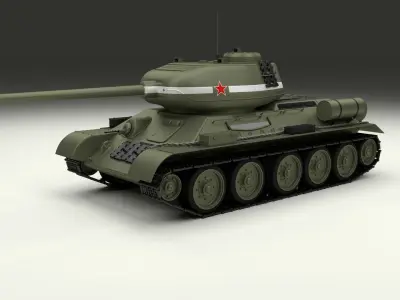 T-34 85 Tank 3D model purchase