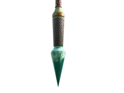 Trident of Poseidon Low-poly 3D model