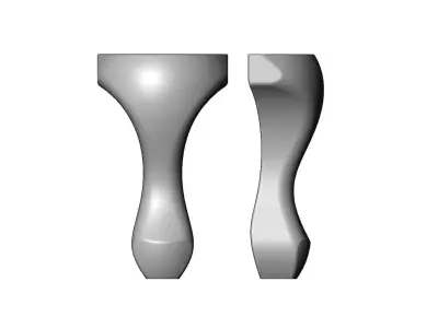 Antique Queen Anne Leg and Feet 3D print model