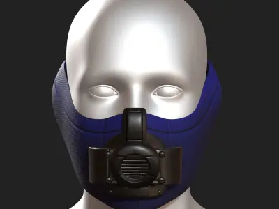 Gas mask helmet 3d model military combat fantasy  3D model