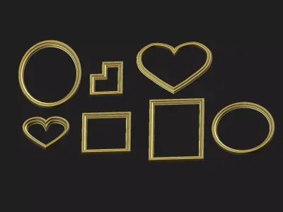 set of simple frames 3D print model