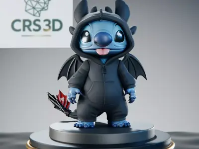 Stitch Night Fury Cosplay Crossover Collectible 3D print model