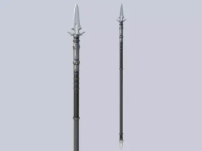 Dark spear Low-poly 3D model buy
