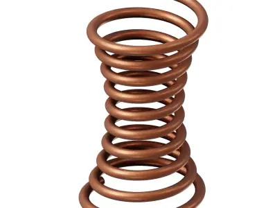 Antique Copper Concave Spring 3D model