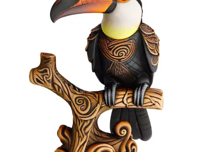 toucan bird statue 3D model
