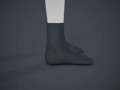 Black Socks Style 4 Low-poly 3D model