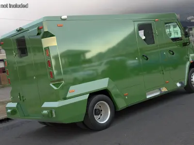 Armored Vehicle Green Simplified 3D model