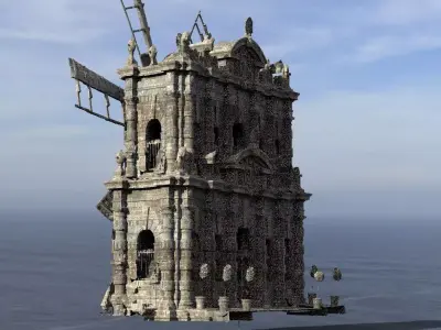 Cthulhu Horror House Windmill  3D model