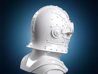 Steampunk Iron Helmet 3D Print Model 3D print model