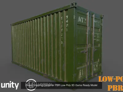 9  Colourfull Container Pack PBR Low-Poly Game Ready 3D Model