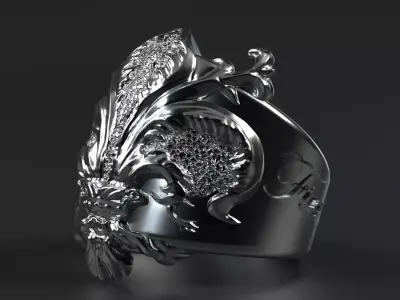 Lily of Florence Ring  3D print model