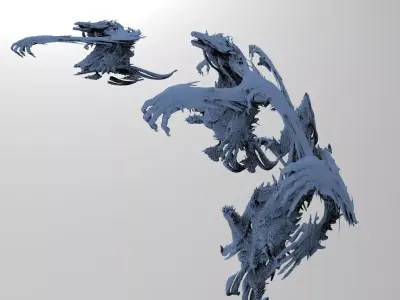 Demon Hand Sculpture ghosts 1 3D model
