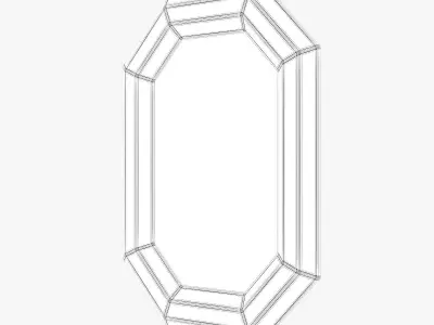 Surya gordon champagne wall mirror 3D model